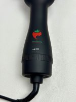 Rotating thermal hair brush for drying and straightening hair