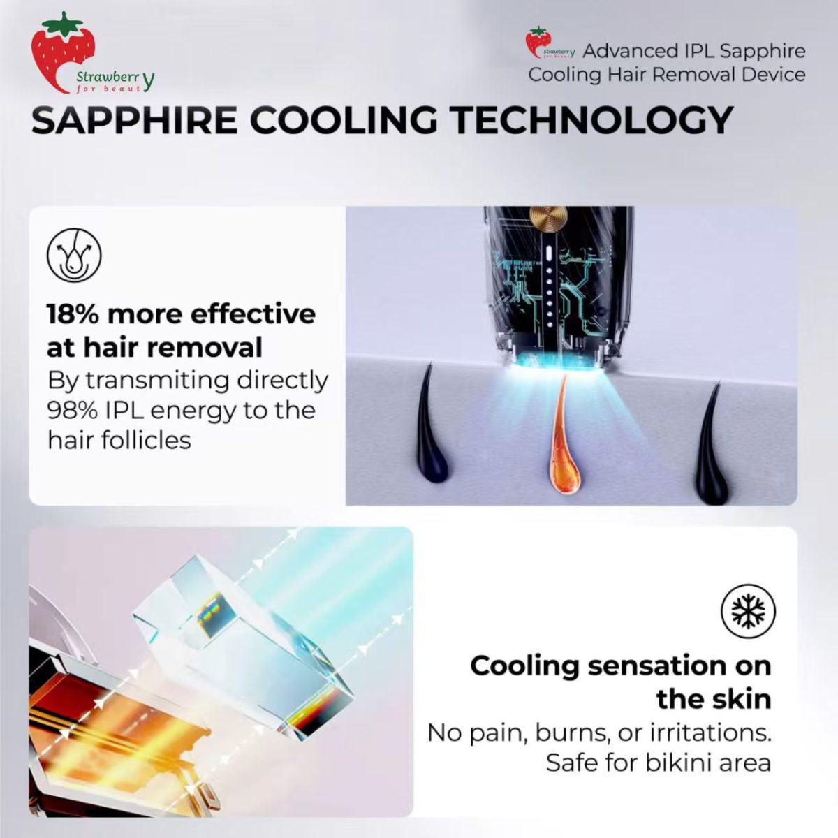 laser hair removal machine with sapphire ice cooling - Image 4